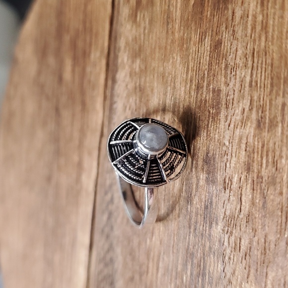 Spiderweb Size‎ 9 R370 sterling precious stone ring